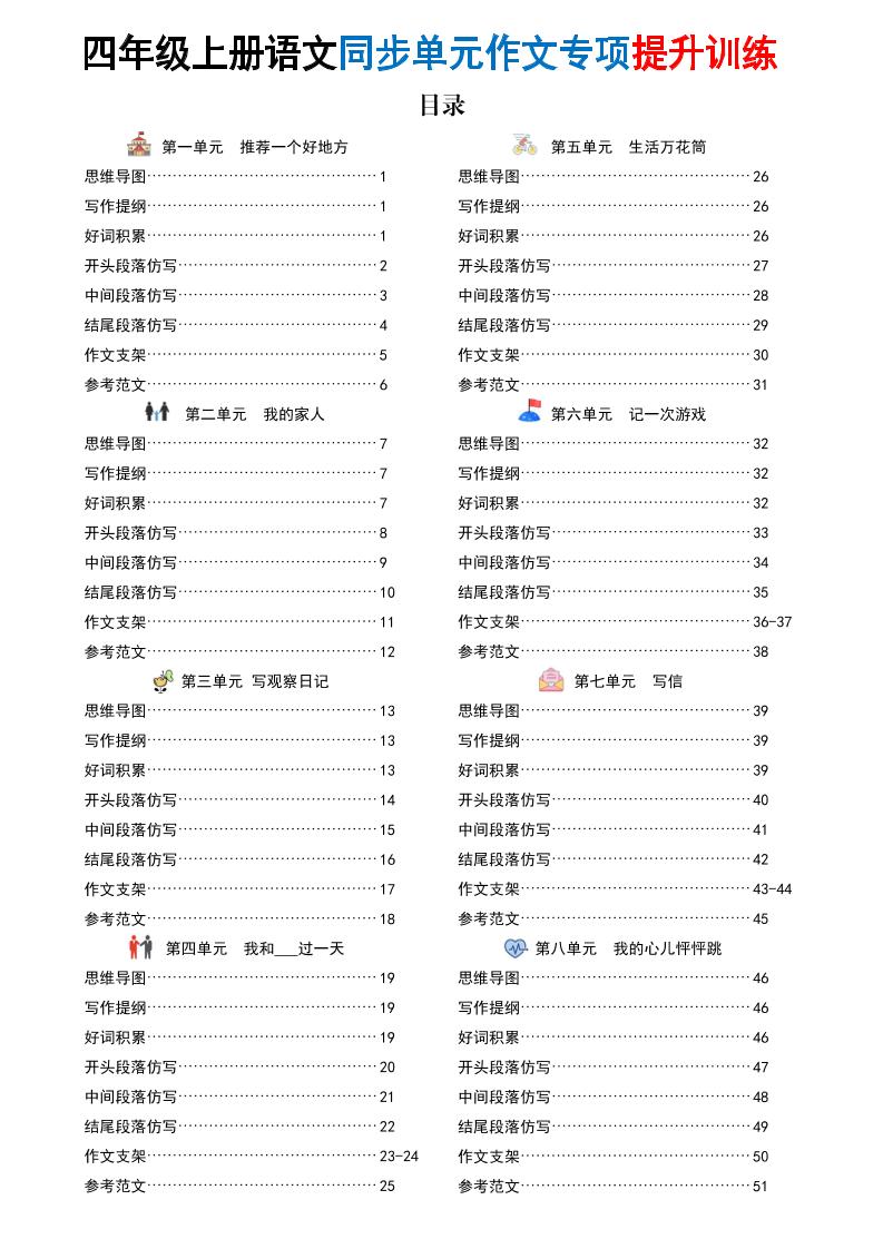 新四上语文同步单元作文专项提升训练（52页）502首码项目网-最新首码项目发布平台-零投资首码项目-工作流-首码项目赚钱-首码项目-首码项目-推广资源源码-学科资源-全网最全最新项目502首码项目网