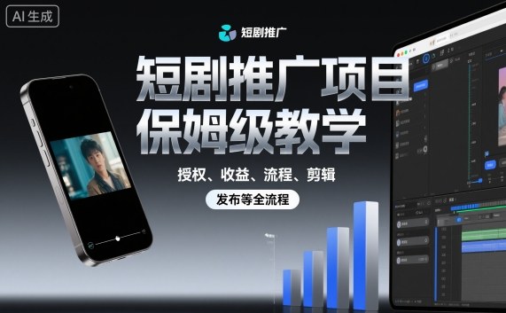 短剧推广项目保姆级教学，授权、收益、流程、剪辑，发布等全流程502首码项目网-最新首码项目发布平台-零投资首码项目-工作流-首码项目赚钱-首码项目-首码项目-推广资源源码-学科资源-全网最全最新项目502首码项目网