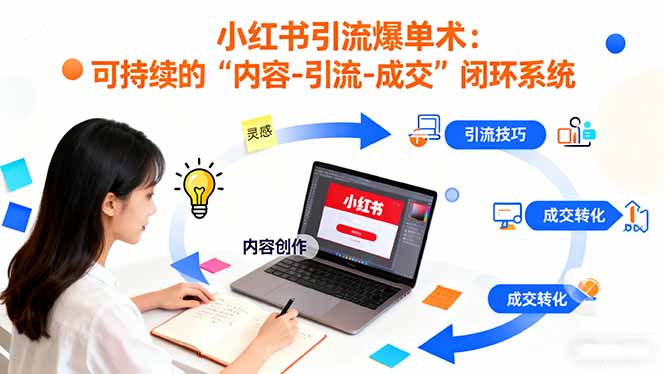 小红书引流爆单术：构建一套低成本 可持续的“内容-引流-成交”闭环系统502首码项目网-最新首码项目发布平台-零投资首码项目-工作流-首码项目赚钱-首码项目-首码项目-推广资源源码-学科资源-全网最全最新项目502首码项目网