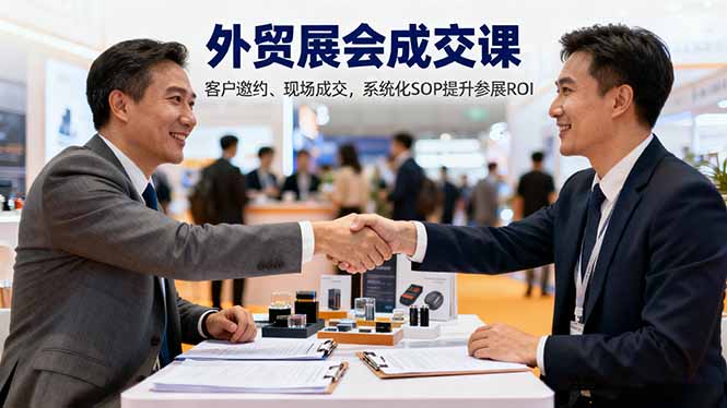 外贸展会成交课，含目标制定、客户邀约、现场成交，系统化SOP提升参展ROI502首码项目网-最新首码项目发布平台-零投资首码项目-工作流-首码项目赚钱-首码项目-首码项目-推广资源源码-学科资源-全网最全最新项目502首码项目网