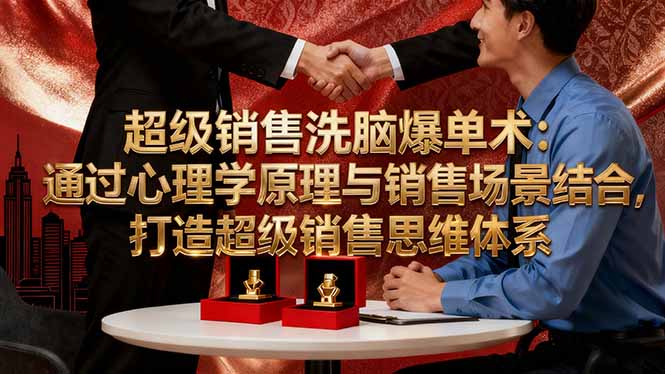超级销售洗脑爆单术：通过心理学原理与销售场景结合,打造超级销售思维体系502首码项目网-最新首码项目发布平台-零投资首码项目-工作流-首码项目赚钱-首码项目-首码项目-推广资源源码-学科资源-全网最全最新项目502首码项目网