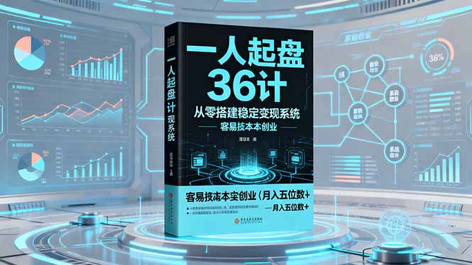 一人起盘36计：从零搭建稳定变现系统，实现低成本创业，月入五位数+502首码项目网-最新首码项目发布平台-零投资首码项目-工作流-首码项目赚钱-首码项目-首码项目-推广资源源码-学科资源-全网最全最新项目502首码项目网