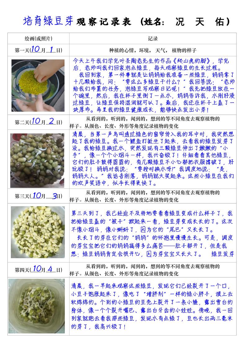四上语文习作三：培育绿豆芽观察日记2《写观察日记》4页502首码项目网-最新首码项目发布平台-零投资首码项目-工作流-首码项目赚钱-首码项目-首码项目-推广资源源码-学科资源-全网最全最新项目502首码项目网
