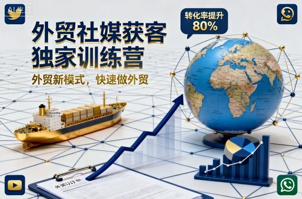 外贸社媒获客独家训练营，外贸新模式，快速做外贸(更新)502首码项目网-最新首码项目发布平台-零投资首码项目-工作流-首码项目赚钱-首码项目-首码项目-推广资源源码-学科资源-全网最全最新项目502首码项目网