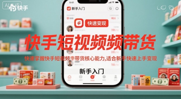 快手短视频带货，快速掌握快手短视频带货核心能力，适合新手快速上手变现502首码项目网-最新首码项目发布平台-零投资首码项目-工作流-首码项目赚钱-首码项目-首码项目-推广资源源码-学科资源-全网最全最新项目502首码项目网