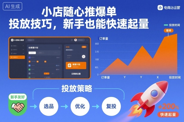 小店随心推爆单投放技巧，新手也能快速起量502首码项目网-最新首码项目发布平台-零投资首码项目-工作流-首码项目赚钱-首码项目-首码项目-推广资源源码-学科资源-全网最全最新项目502首码项目网