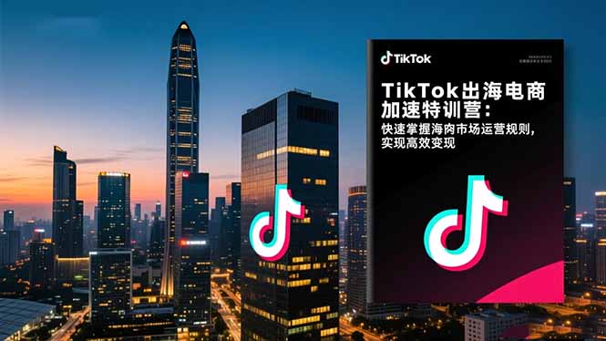 TikTok出海电商加速特训营：快速掌握海外市场运营规则，实现高效变现502首码项目网-最新首码项目发布平台-零投资首码项目-工作流-首码项目赚钱-首码项目-首码项目-推广资源源码-学科资源-全网最全最新项目502首码项目网