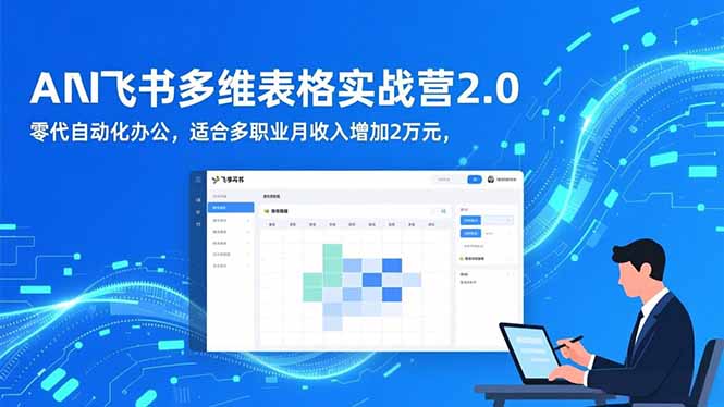 AI+飞书多维表格实战营2.0：零代码自动化办公，适合多职业月收入增加2万元502首码项目网-最新首码项目发布平台-零投资首码项目-工作流-首码项目赚钱-首码项目-首码项目-推广资源源码-学科资源-全网最全最新项目502首码项目网