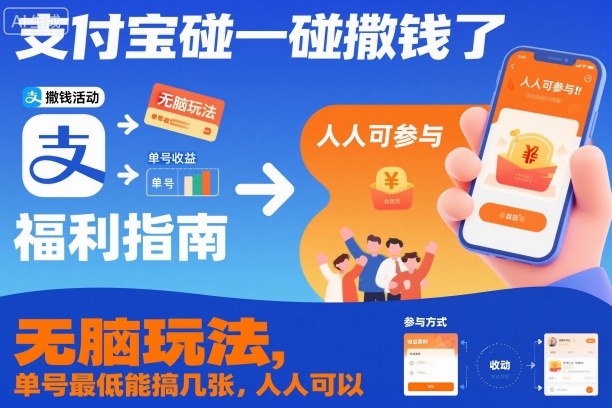 支付宝碰一碰撒钱了，无脑玩法，单号最低能搞几张，人人可以撸【揭秘】502首码项目网-最新首码项目发布平台-零投资首码项目-工作流-首码项目赚钱-首码项目-首码项目-推广资源源码-学科资源-全网最全最新项目502首码项目网