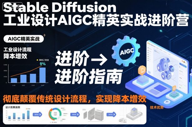 Stable Diffusion工业设计AIGC精英实战进阶营，彻底颠覆传统设计流程，实现降本增效502首码项目网-最新首码项目发布平台-零投资首码项目-工作流-首码项目赚钱-首码项目-首码项目-推广资源源码-学科资源-全网最全最新项目502首码项目网