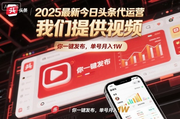 2025最新今日头条代运营，我们提供视频，你一键发布，单号月入1W【揭秘】502首码项目网-最新首码项目发布平台-零投资首码项目-工作流-首码项目赚钱-首码项目-首码项目-推广资源源码-学科资源-全网最全最新项目502首码项目网