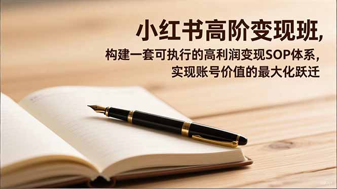 小红书高阶变现班，构建一套可执行的高利润变现SOP体系，实现账号价值的最大化跃迁502首码项目网-最新首码项目发布平台-零投资首码项目-工作流-首码项目赚钱-首码项目-首码项目-推广资源源码-学科资源-全网最全最新项目502首码项目网