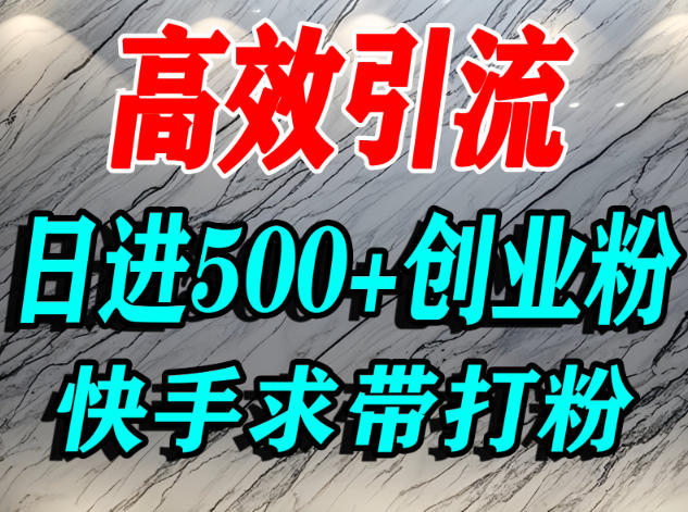 怎么打创业粉？快手求带视角精准引流创业粉，宝妈、学生群体日进500+精准流量502首码项目网-最新首码项目发布平台-零投资首码项目-工作流-首码项目赚钱-首码项目-首码项目-推广资源源码-学科资源-全网最全最新项目502首码项目网
