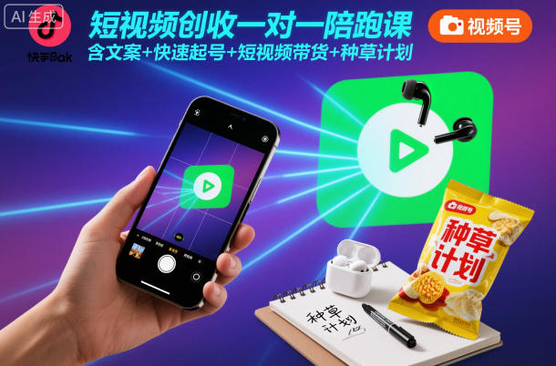 短视频创收一对一陪跑课，含文案+快速起号+短视频带货+种草计划502首码项目网-最新首码项目发布平台-零投资首码项目-工作流-首码项目赚钱-首码项目-首码项目-推广资源源码-学科资源-全网最全最新项目502首码项目网