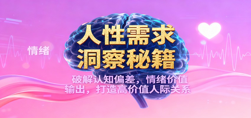 人性需求洞察秘籍，破解认知偏差，情绪价值输出，打造高价值人际关系502首码项目网-最新首码项目发布平台-零投资首码项目-工作流-首码项目赚钱-首码项目-首码项目-推广资源源码-学科资源-全网最全最新项目502首码项目网