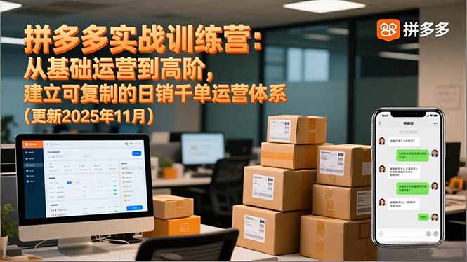 拼多多实战训练营：从基础运营到高阶，建立可复制的日销千单运营体系(更新11月502首码项目网-最新首码项目发布平台-零投资首码项目-工作流-首码项目赚钱-首码项目-首码项目-推广资源源码-学科资源-全网最全最新项目502首码项目网