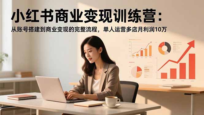 小红书商业变现训练营：从账号搭建到商业变现的完整流程，单人运营多店月利润10万502首码项目网-最新首码项目发布平台-零投资首码项目-工作流-首码项目赚钱-首码项目-首码项目-推广资源源码-学科资源-全网最全最新项目502首码项目网