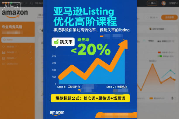 亚马逊Listing优化高阶课程，手把手教你策划高转化率、低跳失率的listing502首码项目网-最新首码项目发布平台-零投资首码项目-工作流-首码项目赚钱-首码项目-首码项目-推广资源源码-学科资源-全网最全最新项目502首码项目网