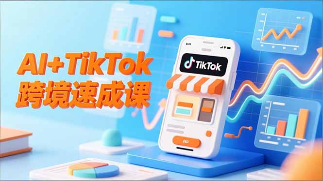AI+TikTok跨境速成课，智能翻译、店铺定位、流程拆解，7天高效上线运营502首码项目网-最新首码项目发布平台-零投资首码项目-工作流-首码项目赚钱-首码项目-首码项目-推广资源源码-学科资源-全网最全最新项目502首码项目网