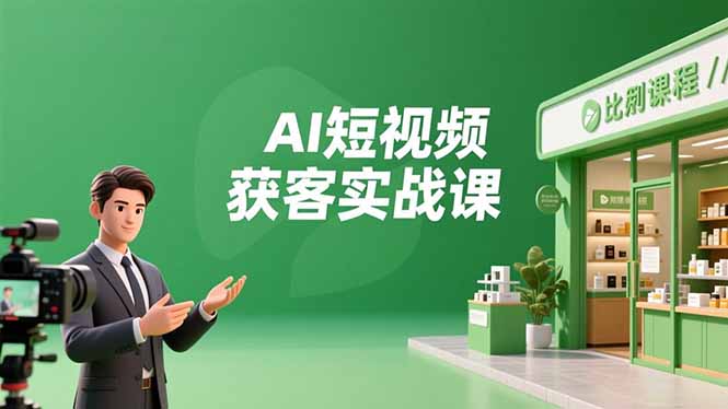 AI短视频获客实战课，数字人创作、实体行业应用、精准引流，30天获取客源月入6万+502首码项目网-最新首码项目发布平台-零投资首码项目-工作流-首码项目赚钱-首码项目-首码项目-推广资源源码-学科资源-全网最全最新项目502首码项目网