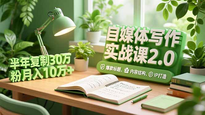 自媒体写作实战课2.0,爆款标题、内容结构、IP打造,半年复制30万粉月入10万+502首码项目网-最新首码项目发布平台-零投资首码项目-工作流-首码项目赚钱-首码项目-首码项目-推广资源源码-学科资源-全网最全最新项目502首码项目网
