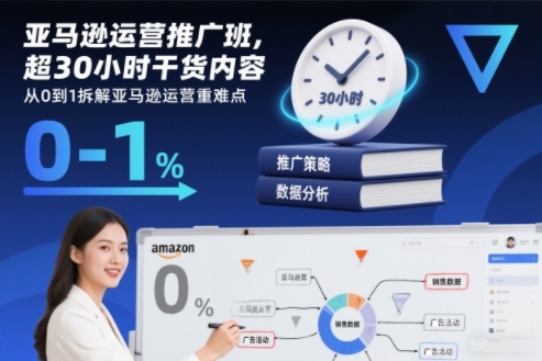 亚马逊运营推广班，超30小时干货内容，从0到1拆解亚马逊运营重难点502首码项目网-最新首码项目发布平台-零投资首码项目-工作流-首码项目赚钱-首码项目-首码项目-推广资源源码-学科资源-全网最全最新项目502首码项目网