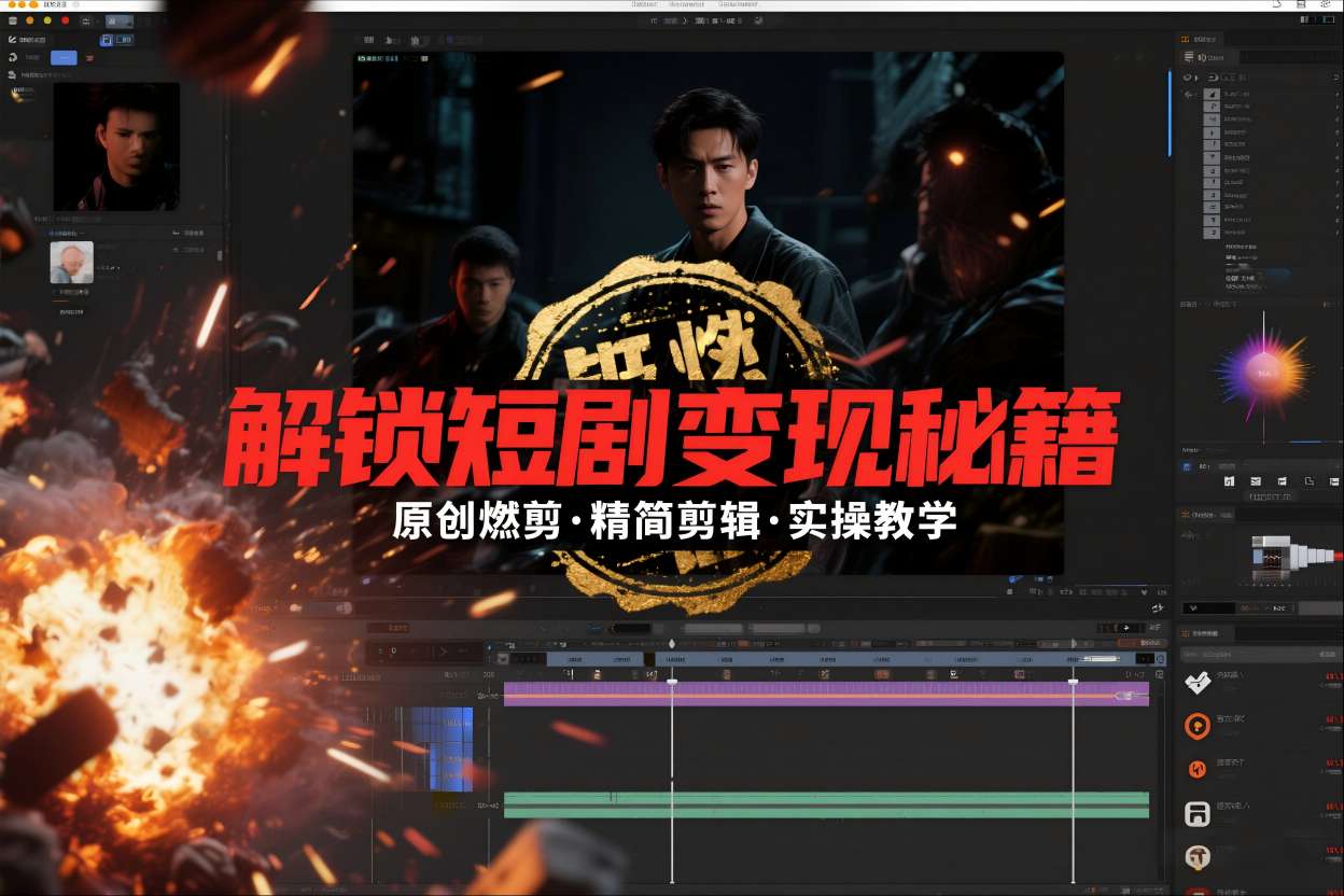 短剧拉新之原创燃剪精简剪辑实操课，解锁短剧变现秘籍502首码项目网-最新首码项目发布平台-零投资首码项目-工作流-首码项目赚钱-首码项目-首码项目-推广资源源码-学科资源-全网最全最新项目502首码项目网