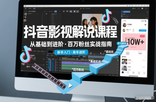 抖音百万粉丝影视解说课程，基础到进阶课，适合新手和进阶学习502首码项目网-最新首码项目发布平台-零投资首码项目-工作流-首码项目赚钱-首码项目-首码项目-推广资源源码-学科资源-全网最全最新项目502首码项目网