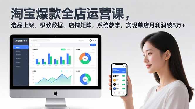 淘宝爆款全店运营课2.0，选品上架、极致数据、店铺矩阵，系统教学，实现单店月利润破5万+502首码项目网-最新首码项目发布平台-零投资首码项目-工作流-首码项目赚钱-首码项目-首码项目-推广资源源码-学科资源-全网最全最新项目502首码项目网