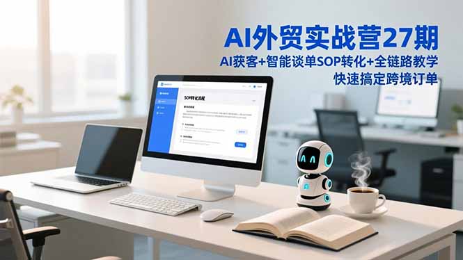 AI外贸实战营27期，AI获客+智能谈单+SOP转化+全链路教学，快速搞定跨境订单502首码项目网-最新首码项目发布平台-零投资首码项目-工作流-首码项目赚钱-首码项目-首码项目-推广资源源码-学科资源-全网最全最新项目502首码项目网