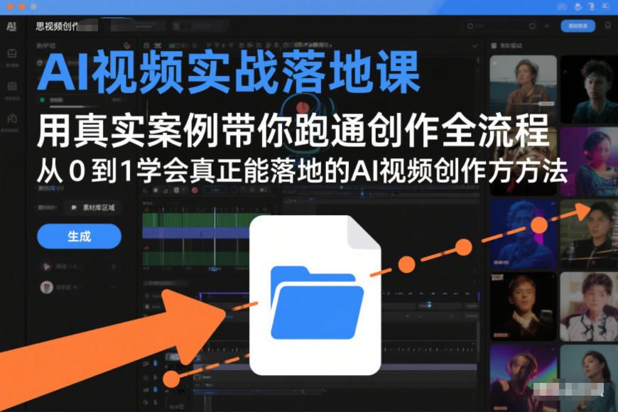 AI视频实战落地课,用真实案例带你跑通创作全流程,从0到1学会真正能落地的AI视频创作方法502首码项目网-最新首码项目发布平台-零投资首码项目-工作流-首码项目赚钱-首码项目-首码项目-推广资源源码-学科资源-全网最全最新项目502首码项目网