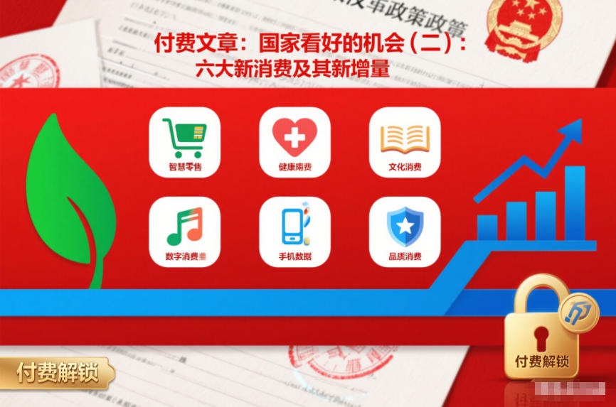 付费文章:国家看好的机会(二):六大新消费及其新增量502首码项目网-最新首码项目发布平台-零投资首码项目-工作流-首码项目赚钱-首码项目-首码项目-推广资源源码-学科资源-全网最全最新项目502首码项目网