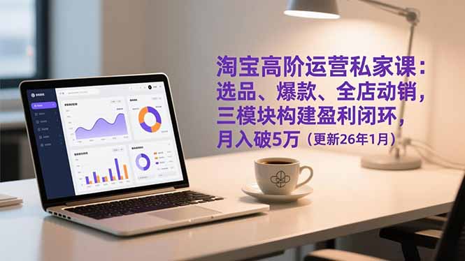 淘宝高阶运营私家课:选品、爆款、全店动销,三模块构建盈利闭环,月入破5万(更新26年1月502首码项目网-最新首码项目发布平台-零投资首码项目-工作流-首码项目赚钱-首码项目-首码项目-推广资源源码-学科资源-全网最全最新项目502首码项目网