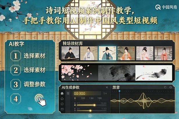 古诗词短视频案例制作教学,手把手教你用AI制作中国风类型短视频502首码项目网-最新首码项目发布平台-零投资首码项目-工作流-首码项目赚钱-首码项目-首码项目-推广资源源码-学科资源-全网最全最新项目502首码项目网