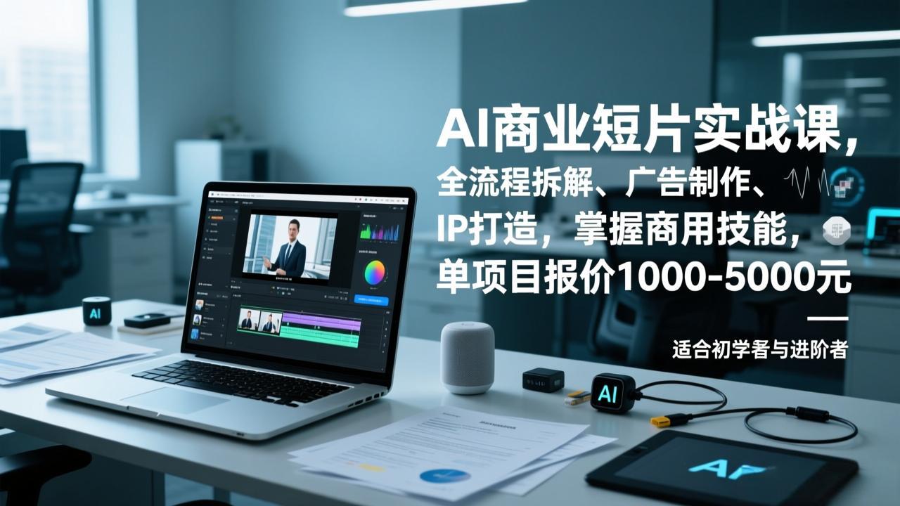 AI商业短片实战课,全流程拆解、广告制作、IP打造,掌握商用技能,单项目报价1000-5000元502首码项目网-最新首码项目发布平台-零投资首码项目-工作流-首码项目赚钱-首码项目-首码项目-推广资源源码-学科资源-全网最全最新项目502首码项目网