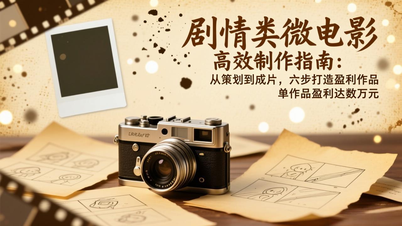 剧情类微电影高效制作指南:从策划到成片,六步打造盈利作品,单作品盈利达数万元502首码项目网-最新首码项目发布平台-零投资首码项目-工作流-首码项目赚钱-首码项目-首码项目-推广资源源码-学科资源-全网最全最新项目502首码项目网