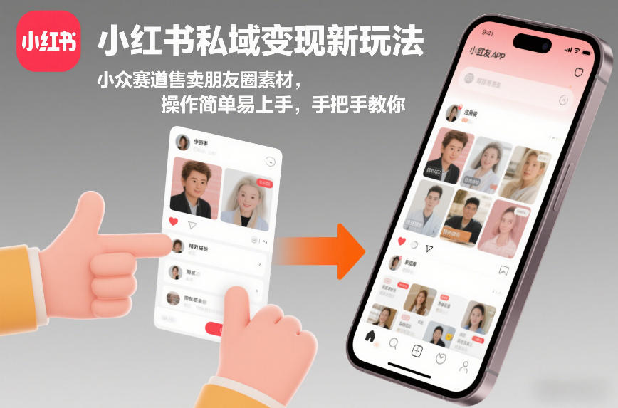 小红书私域变现新玩法,小众赛道售卖朋友圈素材,操作简单易上手,手把手教你502首码项目网-最新首码项目发布平台-零投资首码项目-工作流-首码项目赚钱-首码项目-首码项目-推广资源源码-学科资源-全网最全最新项目502首码项目网