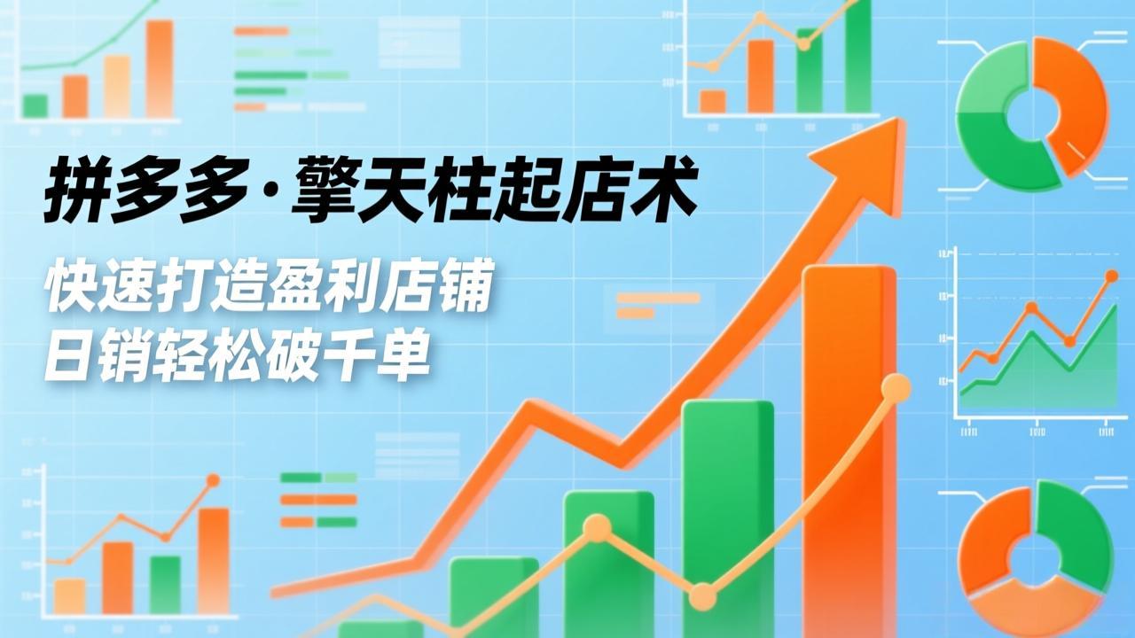 拼多多·擎天柱起店术，爆流布局、利润起飞、不断流，快速打造盈利店铺，日销轻松破千单502首码项目网-最新首码项目发布平台-零投资首码项目-工作流-首码项目赚钱-首码项目-首码项目-推广资源源码-学科资源-全网最全最新项目502首码项目网