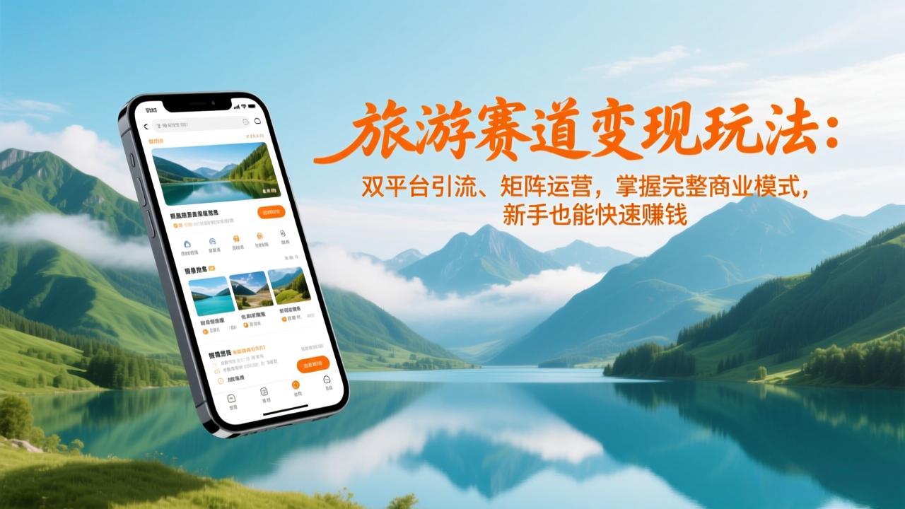 旅游赛道变现玩法：双平台引流、矩阵运营，掌握完整商业模式，新手也能快速赚钱502首码项目网-最新首码项目发布平台-零投资首码项目-工作流-首码项目赚钱-首码项目-首码项目-推广资源源码-学科资源-全网最全最新项目502首码项目网
