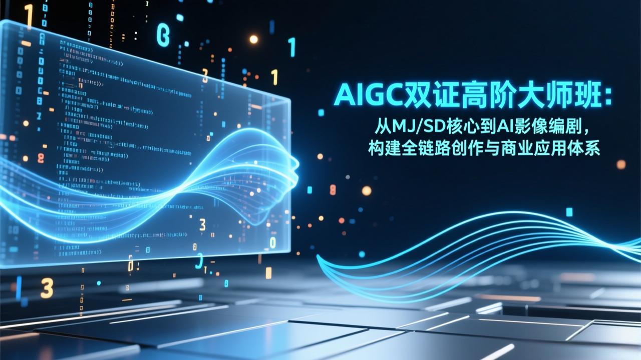 AIGC双证高阶大师班:从MJ/SD核心到AI影像编剧,构建全链路创作与商业应用体系502首码项目网-最新首码项目发布平台-零投资首码项目-工作流-首码项目赚钱-首码项目-首码项目-推广资源源码-学科资源-全网最全最新项目502首码项目网