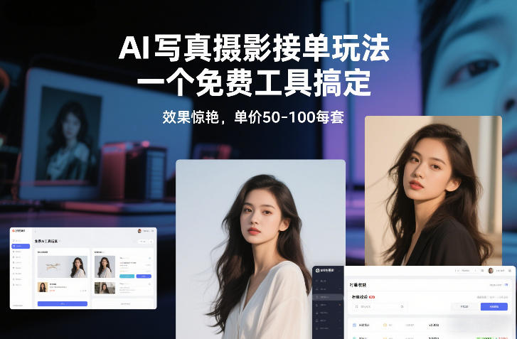 AI写真摄影接单玩法，一个免费工具搞定，效果惊艳，单价50-100每套502首码项目网-最新首码项目发布平台-零投资首码项目-工作流-首码项目赚钱-首码项目-首码项目-推广资源源码-学科资源-全网最全最新项目502首码项目网