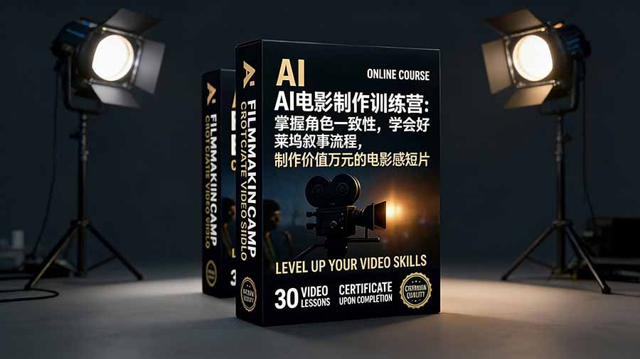 AI电影制作训练营：掌握角色一致性，学会好莱坞叙事流程，制作价值万元的电影感短片502首码项目网-最新首码项目发布平台-零投资首码项目-工作流-首码项目赚钱-首码项目-首码项目-推广资源源码-学科资源-全网最全最新项目502首码项目网