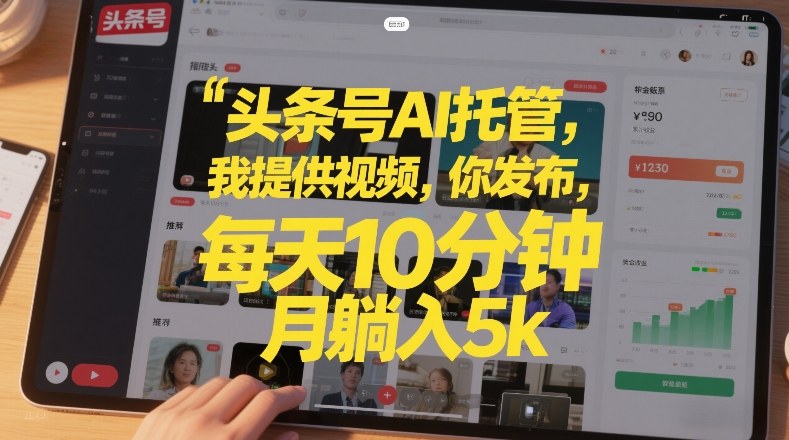 头条号AI托管,我提供视频,你发布,每天10分钟,月躺入5k+【揭秘】502首码项目网-最新首码项目发布平台-零投资首码项目-工作流-首码项目赚钱-首码项目-首码项目-推广资源源码-学科资源-全网最全最新项目502首码项目网