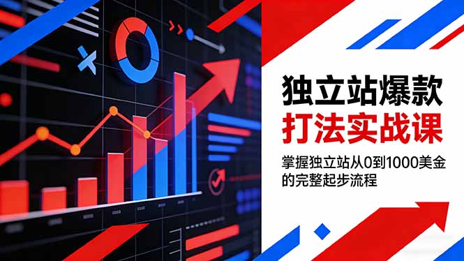 独立站爆款打法实战课，掌握独立站从0到1000美金的完整起步流程502首码项目网-最新首码项目发布平台-零投资首码项目-工作流-首码项目赚钱-首码项目-首码项目-推广资源源码-学科资源-全网最全最新项目502首码项目网