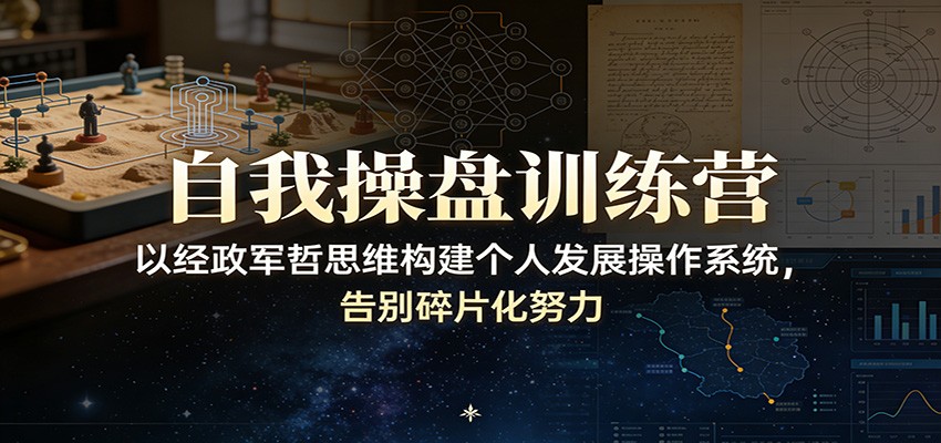 自我操盘训练营：以经政军哲思维构建个人发展操作系统，告别碎片化努力502首码项目网-最新首码项目发布平台-零投资首码项目-工作流-首码项目赚钱-首码项目-首码项目-推广资源源码-学科资源-全网最全最新项目502首码项目网