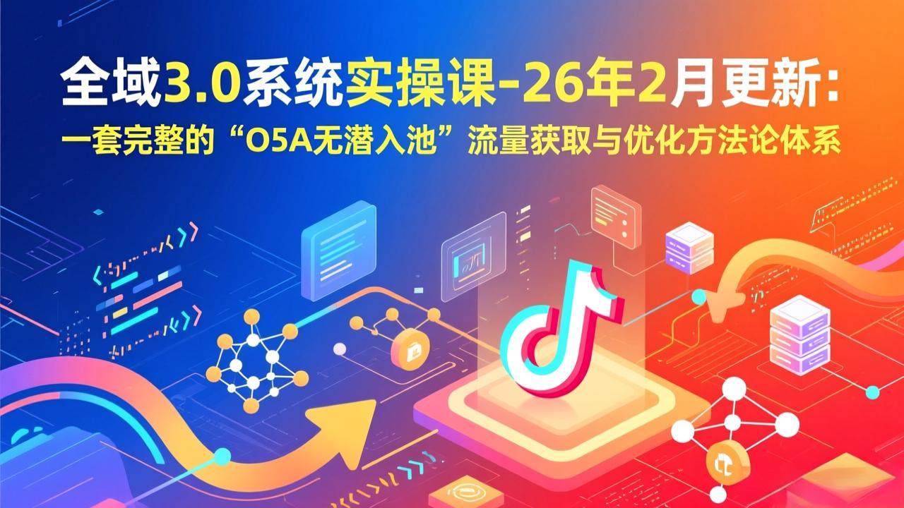 全域3.0系统实操课-26年2月更新:一套完整的“O5A无潜入池”流量获取与优化方法论体系502首码项目网-最新首码项目发布平台-零投资首码项目-工作流-首码项目赚钱-首码项目-首码项目-推广资源源码-学科资源-全网最全最新项目502首码项目网