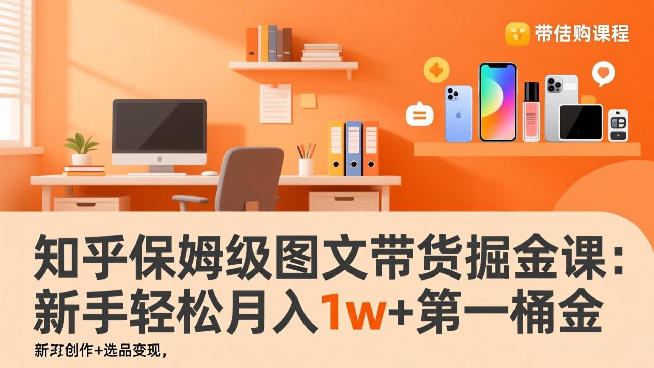 知乎保姆级图文带货掘金课:账号打造+爆文创作+选品变现,新手轻松月入1w+第一桶金502首码项目网-最新首码项目发布平台-零投资首码项目-工作流-首码项目赚钱-首码项目-首码项目-推广资源源码-学科资源-全网最全最新项目502首码项目网